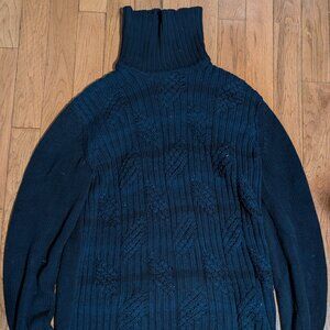 Calvin Klein Ombre Knit Navy Turtleneck